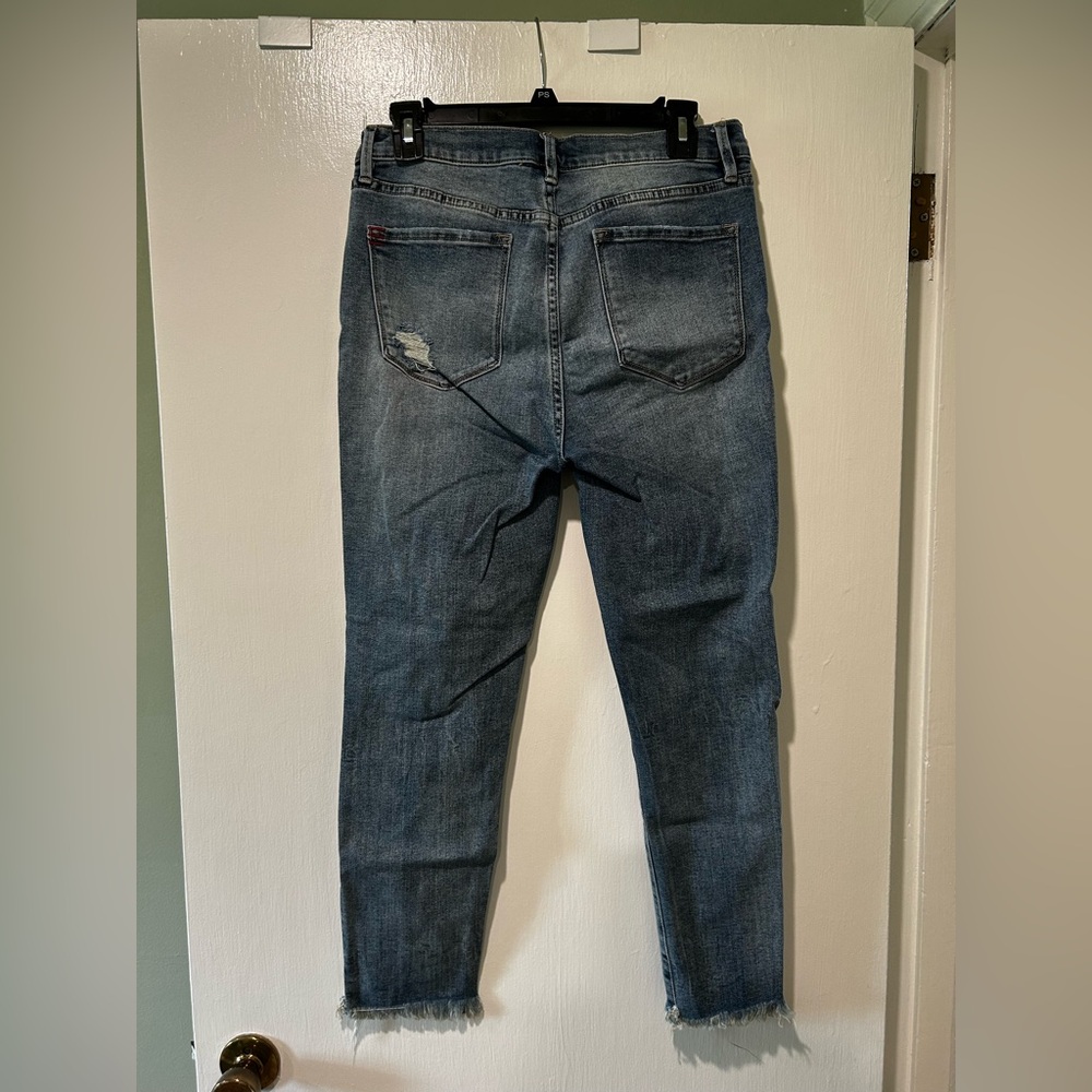 Distressed Patch Jeans - image 3